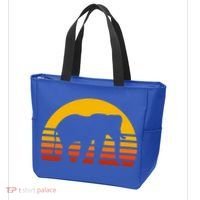 Elephant Retro Sunset Elephant Gift Tote Bag thumb 3