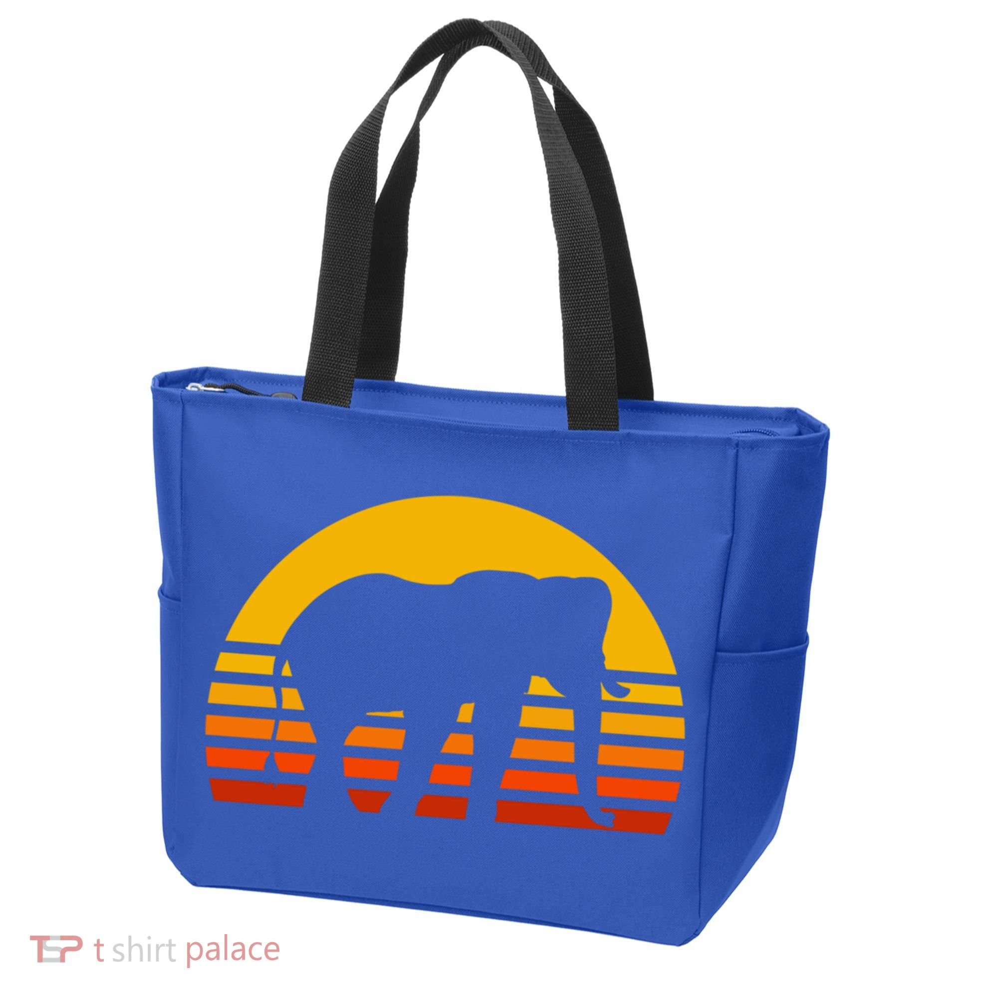 Elephant Retro Sunset Elephant Gift Tote Bag