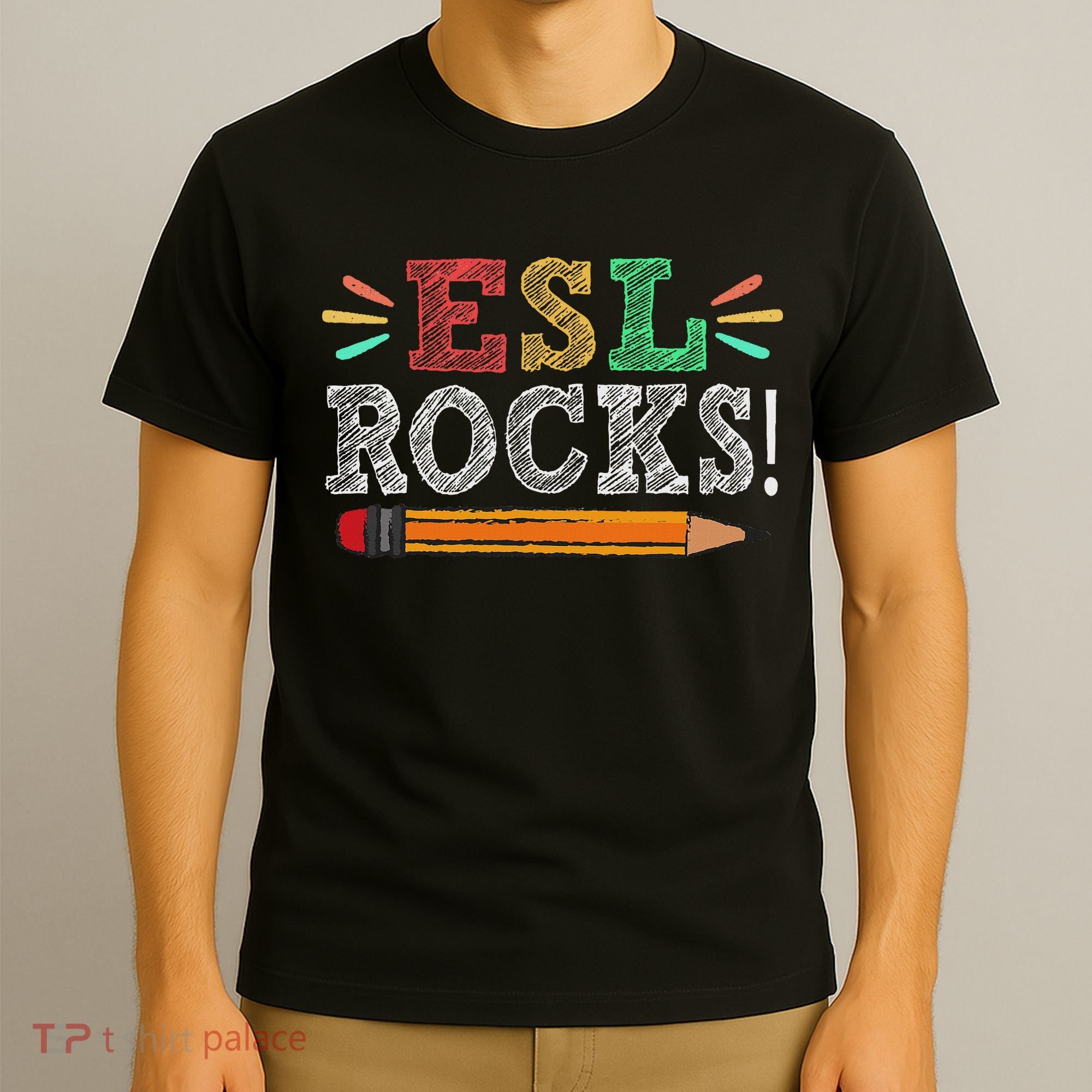 Esl Rocks Teacher Students Funny Back To School T-Shirt
