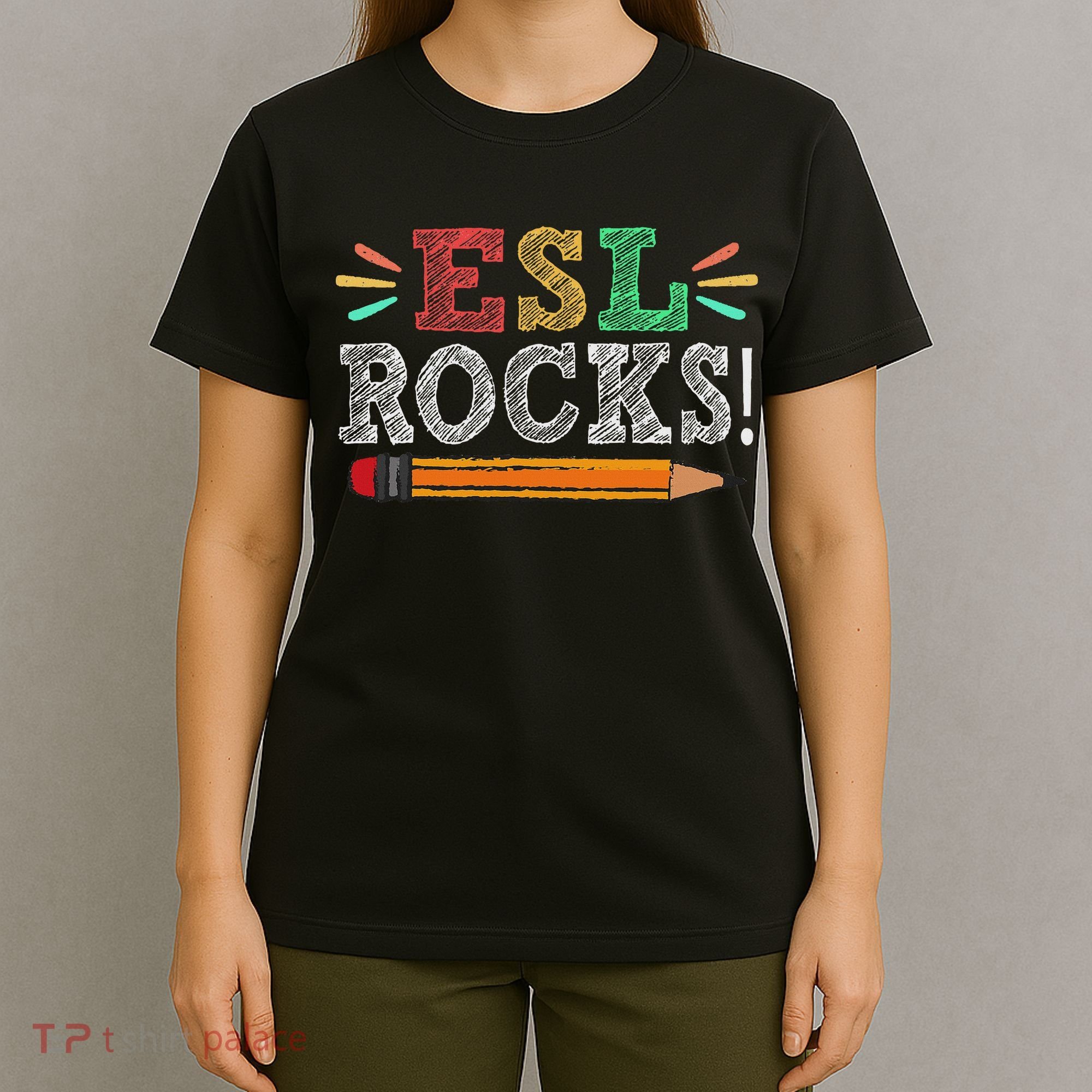 Esl Rocks Teacher Students Funny Back To School T-Shirt