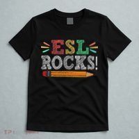Esl Rocks Teacher Students Funny Back To School T-Shirt thumb 5