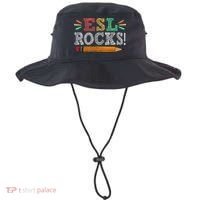 Esl Rocks Teacher Students Funny Back To School Bucket Hat thumb 0