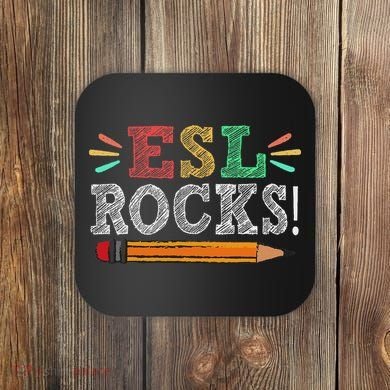 Esl Rocks Teacher Students Funny Back To School Coaster