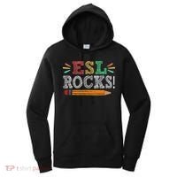 Esl Rocks Teacher Students Funny Back To School Women's Hoodie thumb 0