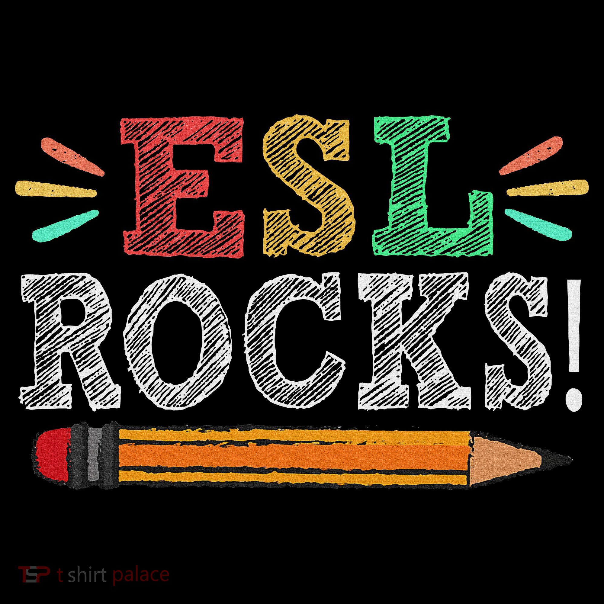 Esl Rocks Teacher Students Funny Back To School Women's Hoodie