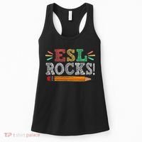 Esl Rocks Teacher Students Funny Back To School Women's Tank Top thumb 0