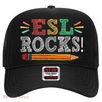 Esl Rocks Teacher Students Funny Back To School Hat thumb 0