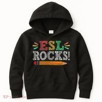 Esl Rocks Teacher Students Funny Back To School Kids Hoodie thumb 0