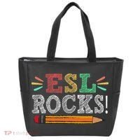 Esl Rocks Teacher Students Funny Back To School Tote Bag thumb 0