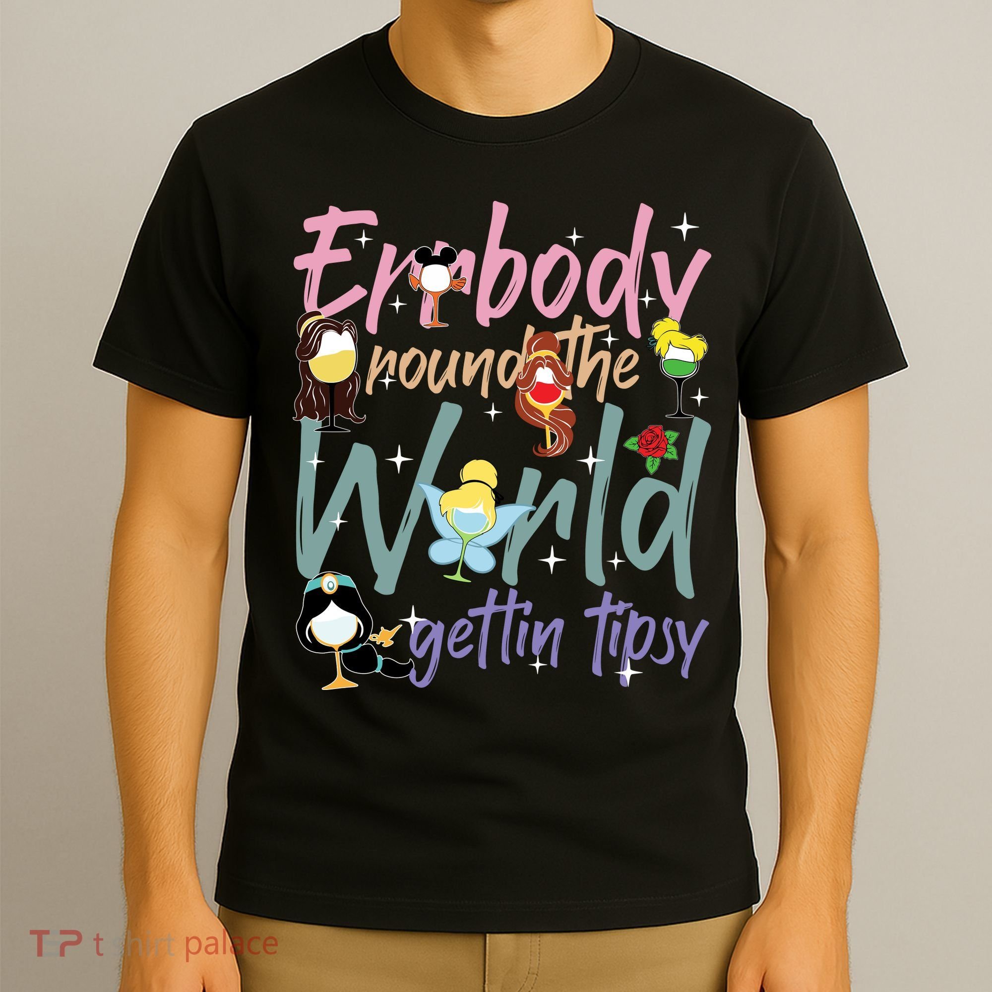 Errbody Round The World Gettin Tipsy Drinking Around The World T-Shirt