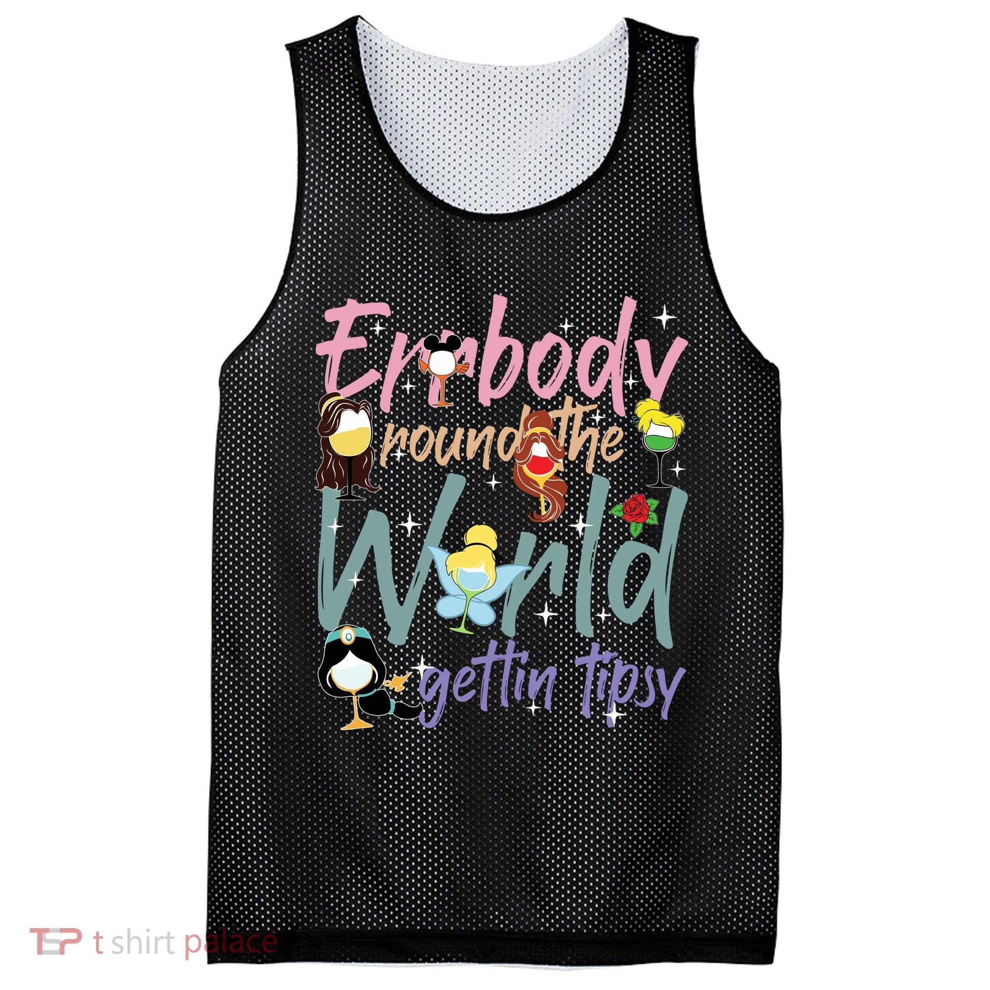 Errbody Round The World Gettin Tipsy Drinking Around The World Mesh Reversible Basketball Jersey Tank