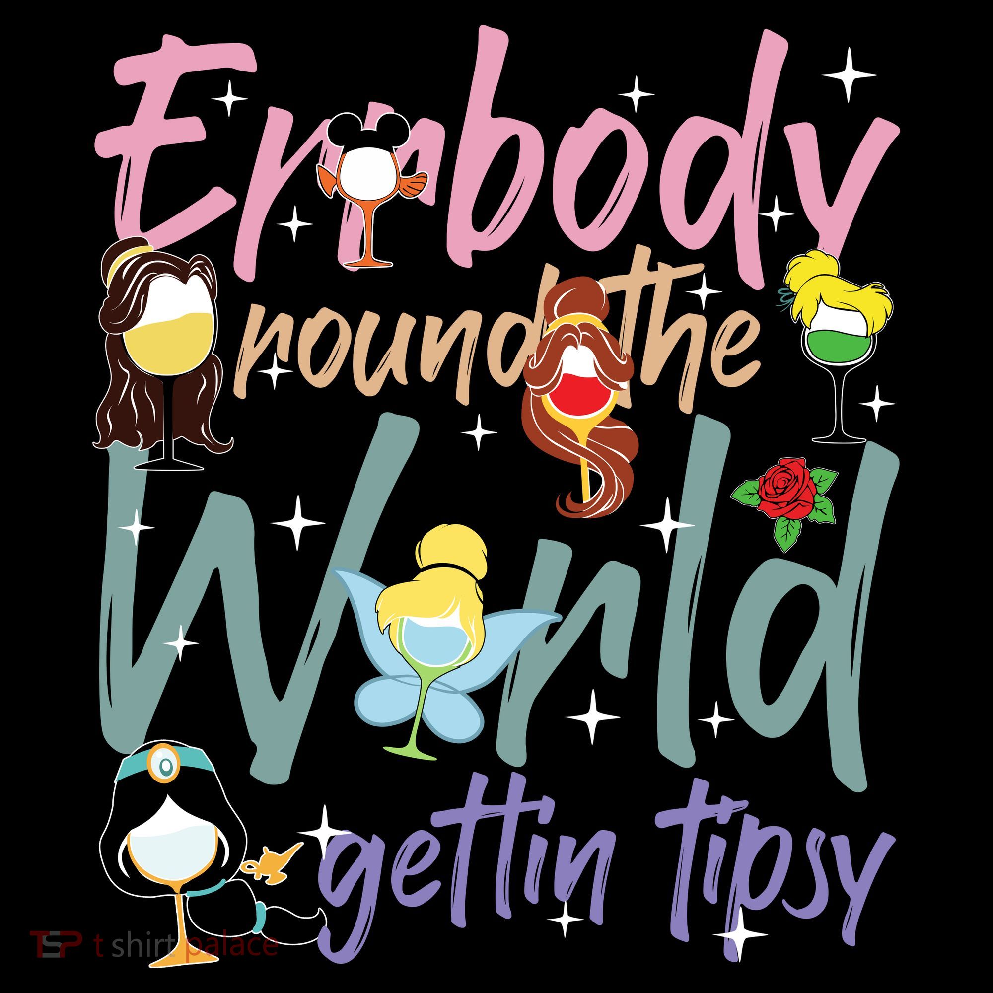 Errbody Round The World Gettin Tipsy Drinking Around The World Women's Tank Top