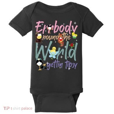 Errbody Round The World Gettin Tipsy Drinking Around The World Baby Bodysuit