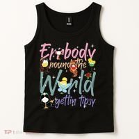 Errbody Round The World Gettin Tipsy Drinking Around The World Tank Top thumb 2
