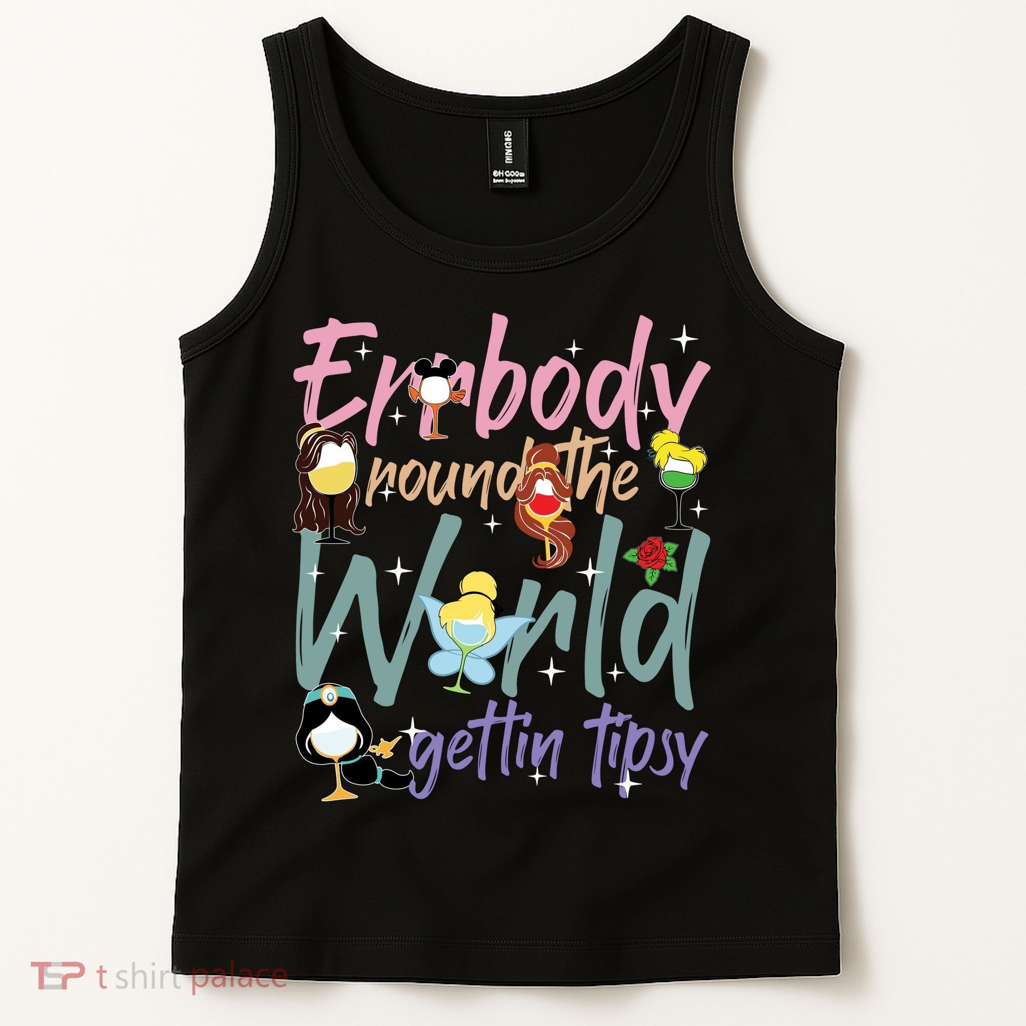 Errbody Round The World Gettin Tipsy Drinking Around The World Tank Top