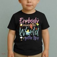 Errbody Round The World Gettin Tipsy Drinking Around The World Toddler T-Shirt thumb 2