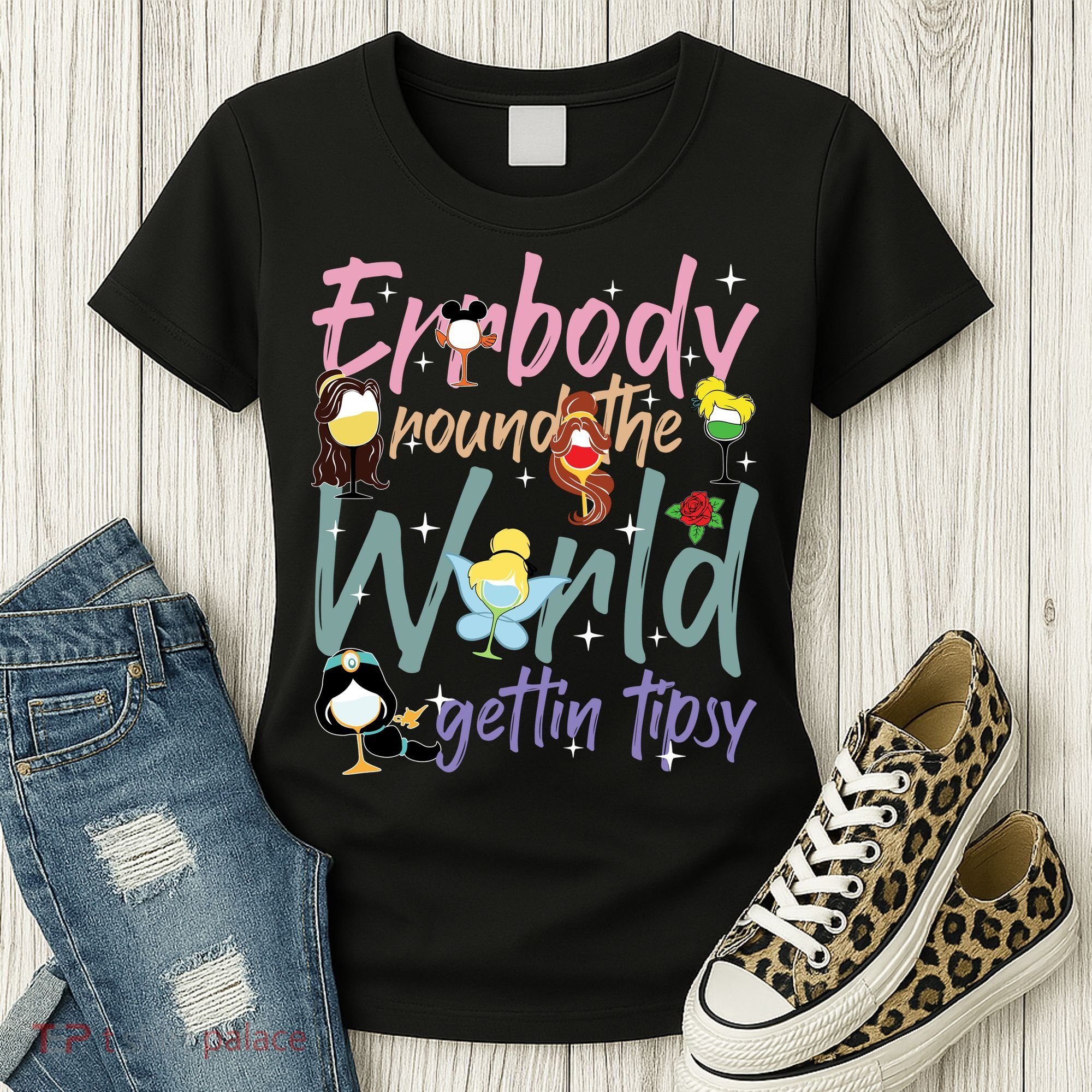 Errbody Round The World Gettin Tipsy Drinking Around The World Women's T-Shirt