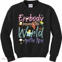 Errbody Round The World Gettin Tipsy Drinking Around The World Kids Sweatshirt thumb 0