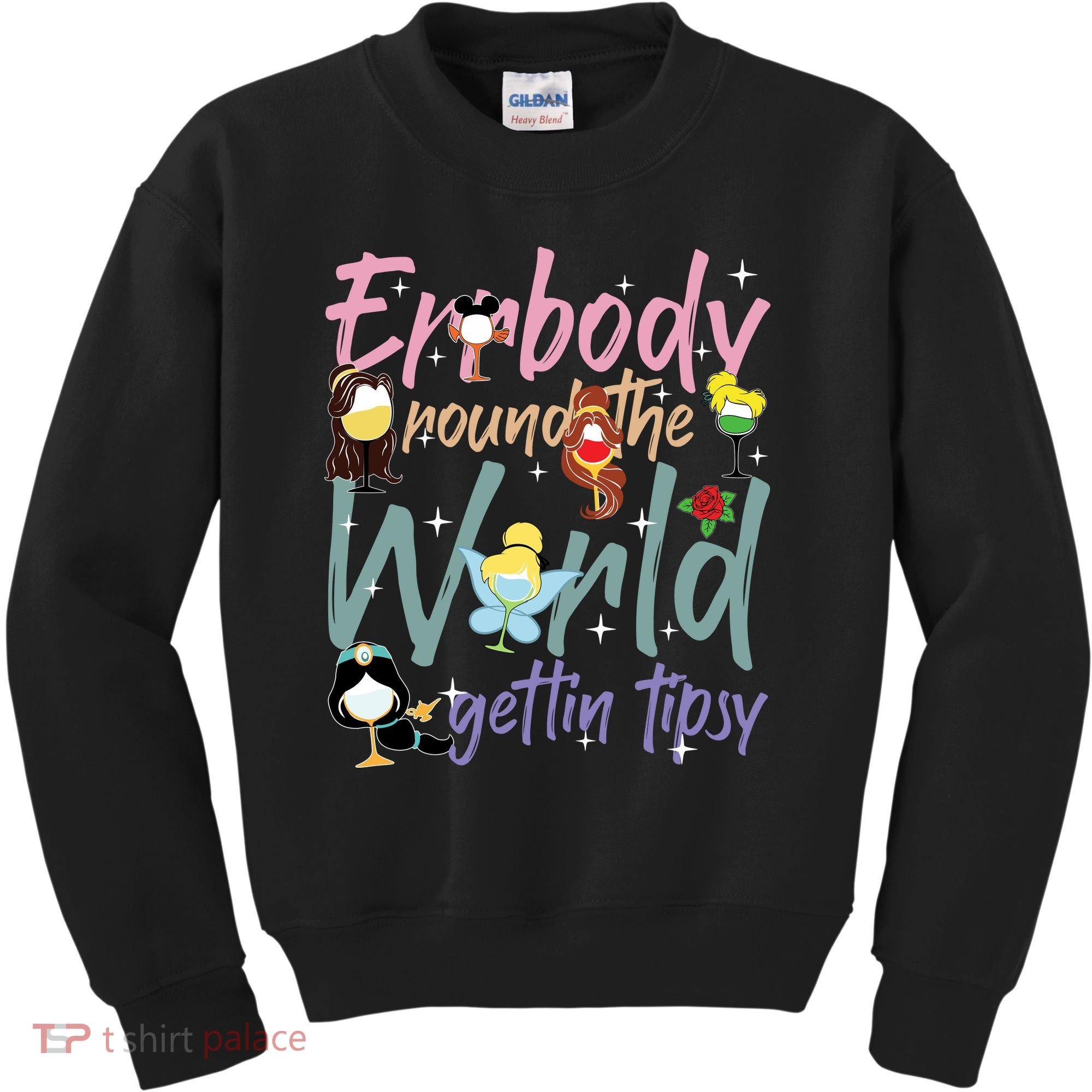 Errbody Round The World Gettin Tipsy Drinking Around The World Kids Sweatshirt