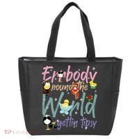 Errbody Round The World Gettin Tipsy Drinking Around The World Tote Bag thumb 0