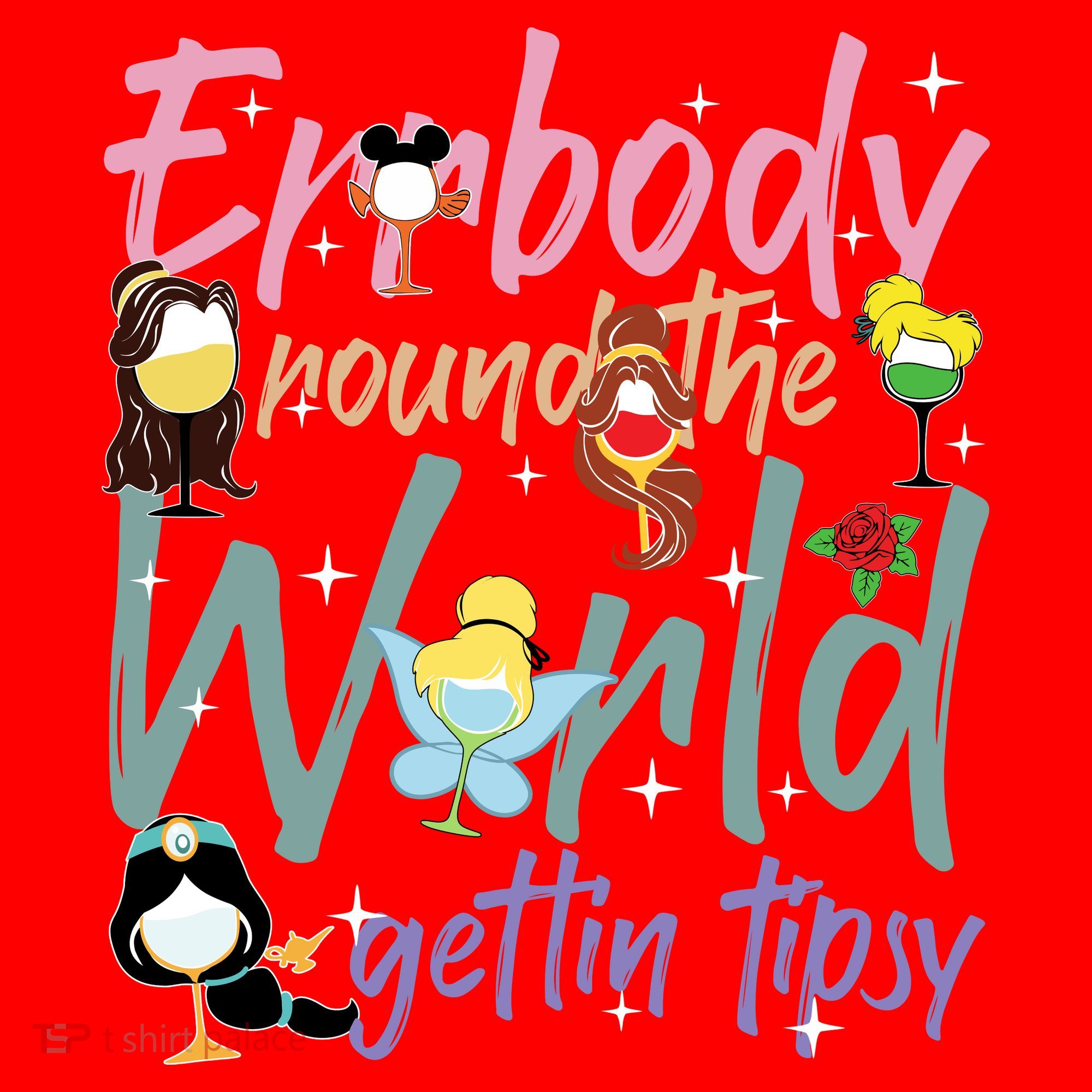 Errbody Round The World Gettin Tipsy Drinking Around The World Santa Hat