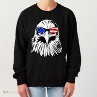 Eagle Sunglasses 4th Of July American Flag Women's Sweatshirt thumb 0