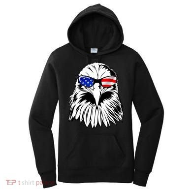 Eagle Sunglasses 4th Of July American Flag Women's Hoodie