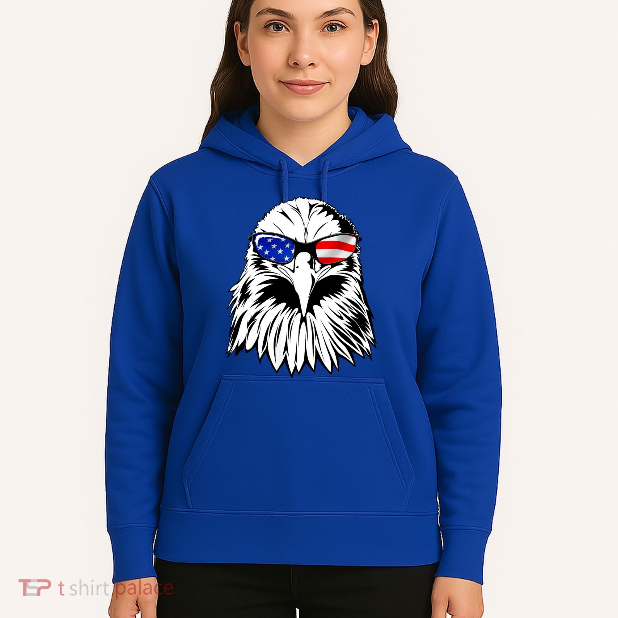 Eagle Sunglasses 4th Of July American Flag Hoodie