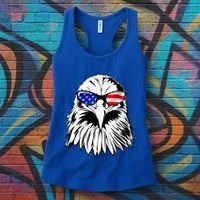 Eagle Sunglasses 4th Of July American Flag Women's Tank Top thumb 3