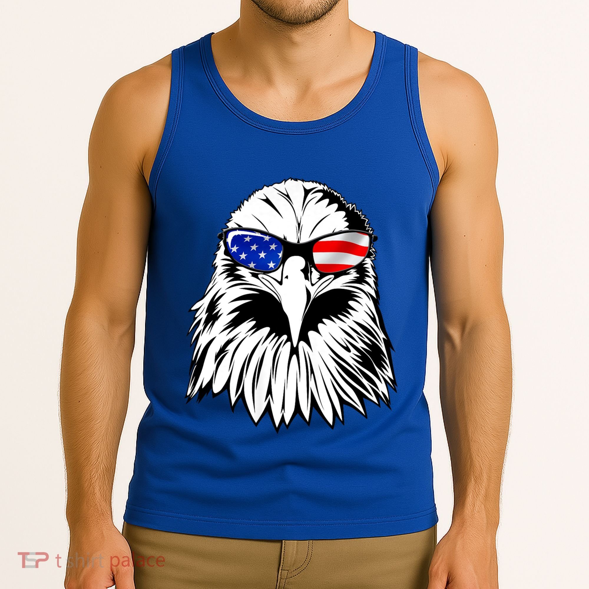 Eagle Sunglasses 4th Of July American Flag Tank Top
