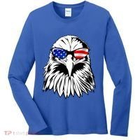 Eagle Sunglasses 4th Of July American Flag Women's Long Sleeve Shirt thumb 0