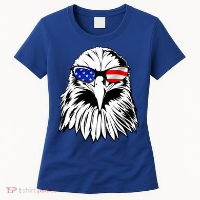 Eagle Sunglasses 4th Of July American Flag Women's T-Shirt