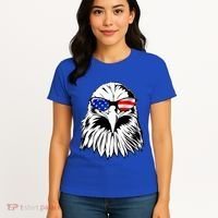 Eagle Sunglasses 4th Of July American Flag Women's T-Shirt thumb 4