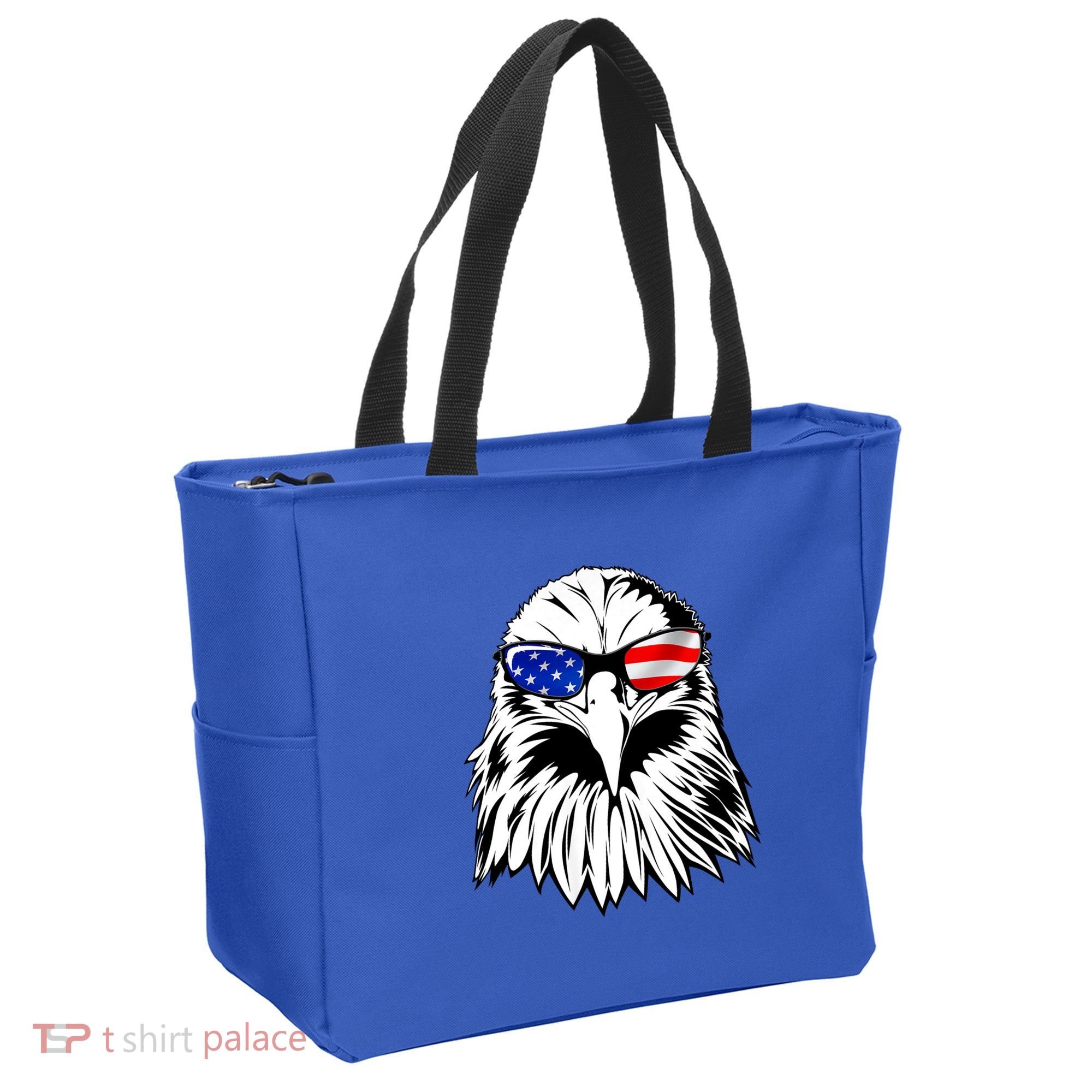 Eagle Sunglasses 4th Of July American Flag Tote Bag