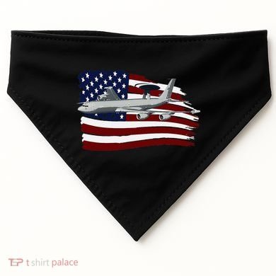 E3 Sentry Awacs Plane Us Flag Usa USA-Made Doggie Bandana