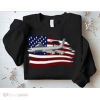 E3 Sentry Awacs Plane Us Flag Usa Sweatshirt thumb 2