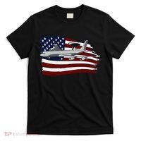E3 Sentry Awacs Plane Us Flag Usa T-Shirt thumb 0