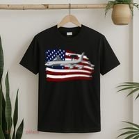 E3 Sentry Awacs Plane Us Flag Usa T-Shirt thumb 2