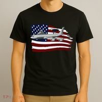 E3 Sentry Awacs Plane Us Flag Usa T-Shirt thumb 3