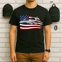 E3 Sentry Awacs Plane Us Flag Usa T-Shirt thumb 6