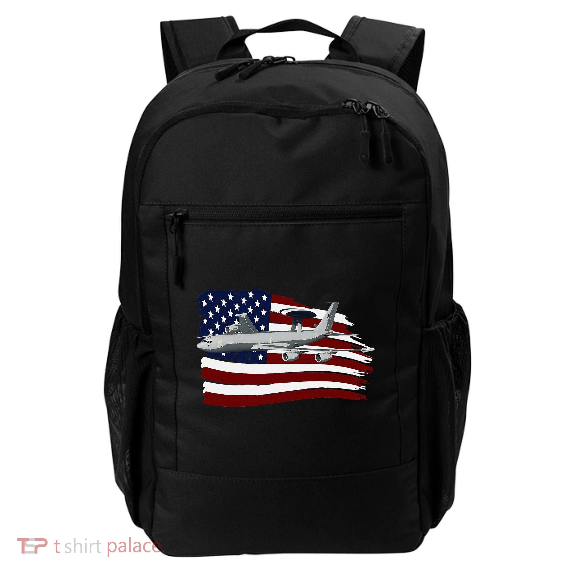 E3 Sentry Awacs Plane Us Flag Usa Backpack
