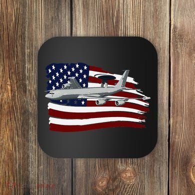 E3 Sentry Awacs Plane Us Flag Usa Coaster