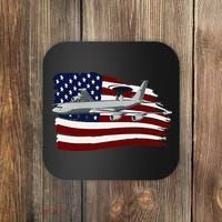 E3 Sentry Awacs Plane Us Flag Usa Coaster thumb 0