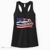 E3 Sentry Awacs Plane Us Flag Usa Women's Tank Top thumb 0