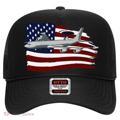 E3 Sentry Awacs Plane Us Flag Usa Hat