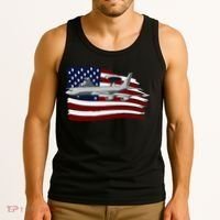 E3 Sentry Awacs Plane Us Flag Usa Tank Top thumb 3