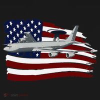 E3 Sentry Awacs Plane Us Flag Usa Visor thumb 3