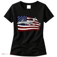E3 Sentry Awacs Plane Us Flag Usa Women's T-Shirt thumb 0