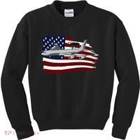 E3 Sentry Awacs Plane Us Flag Usa Kids Sweatshirt thumb 0