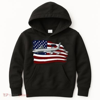 E3 Sentry Awacs Plane Us Flag Usa Kids Hoodie